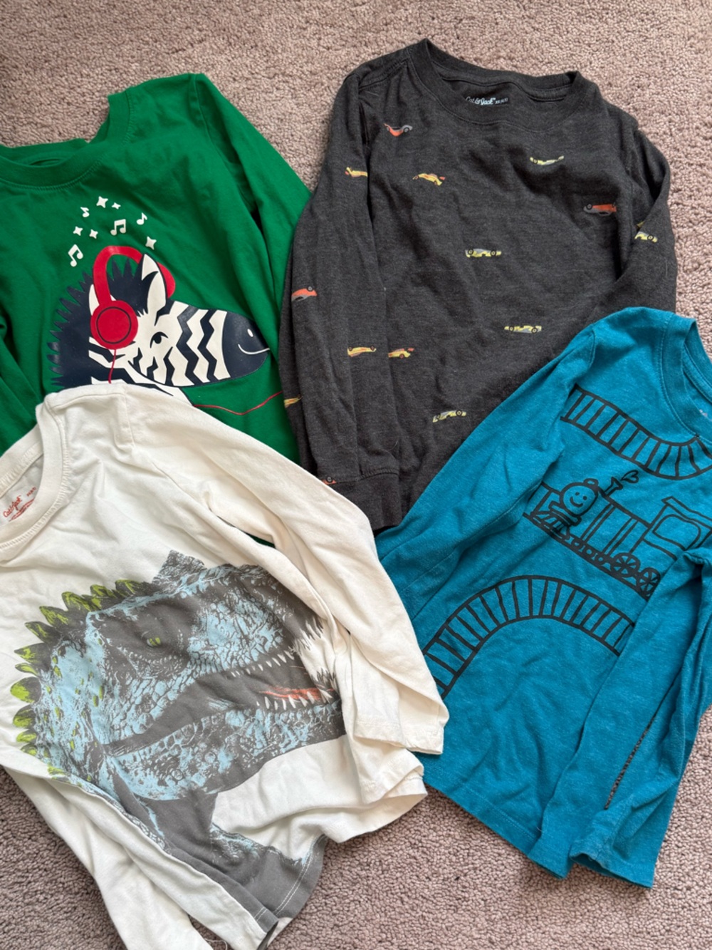 Cat & Jack Long sleeve shirts- bundle of 4
